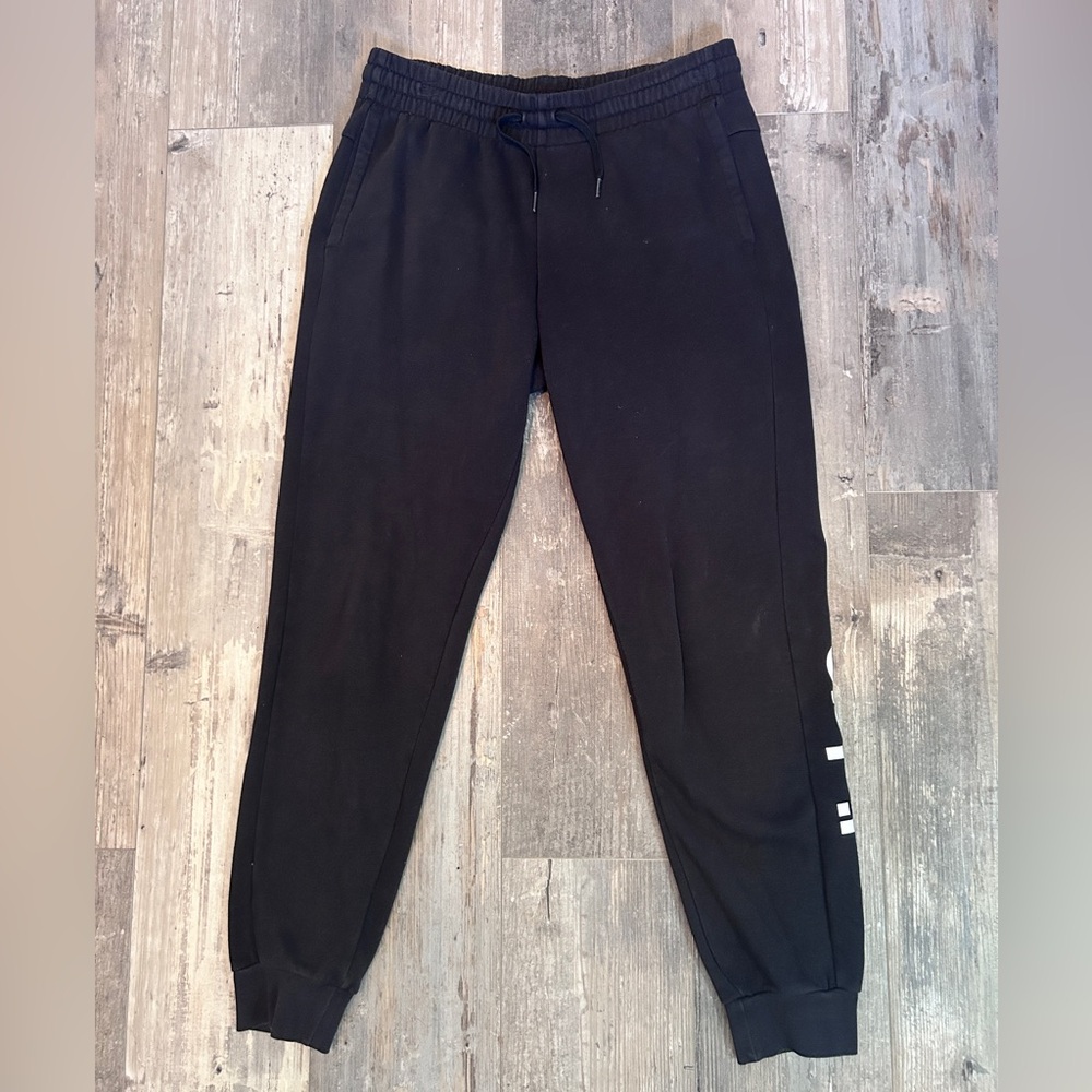 adidas Black Sweatpants with White Accents